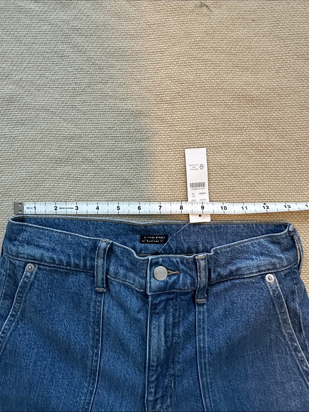 NWT J.Crew Camp-Pocket Wide-Leg Jeans Elaine Wash High Rise 24 (Best fit SZ 25) - Picture 6 of 10